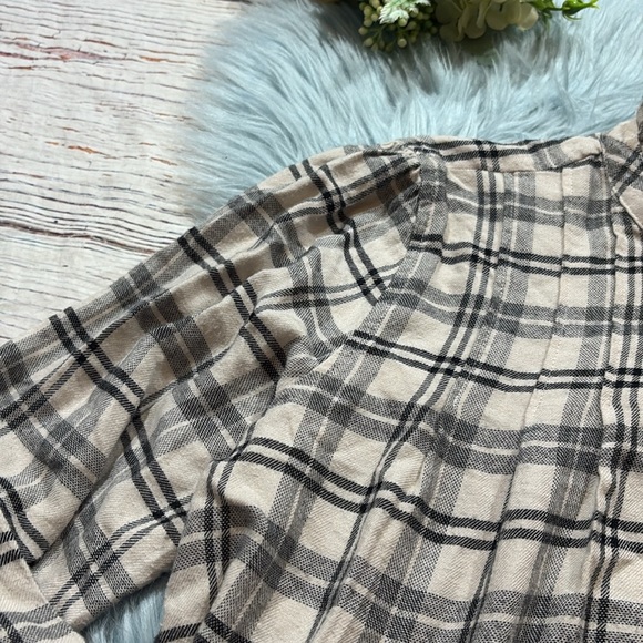 Rails Plaid Ariana Blouse in Ivory Onyx sz M - Picture 5 of 13